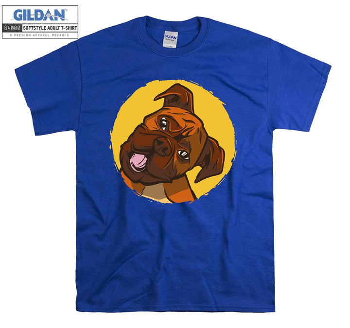 Cute dog face figure T-shirt