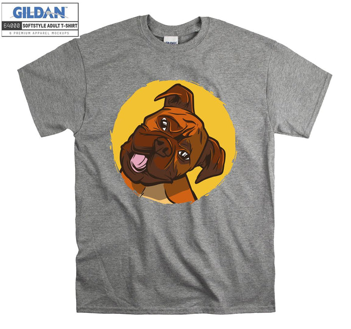 Cute dog face figure T-shirt