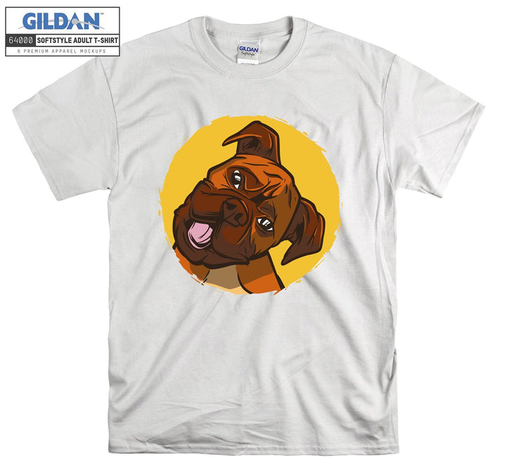 Cute dog face figure T-shirt