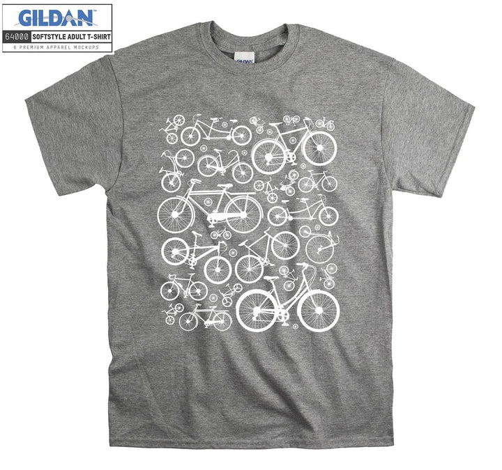 White bicycles figure  T-shirt
