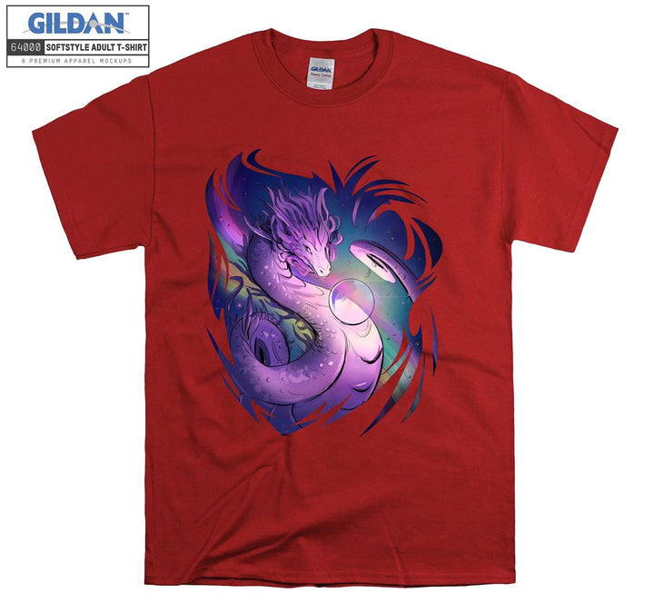 Purple Dragon In Space T-shirt