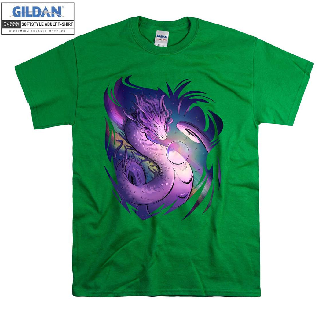 Purple Dragon In Space T-shirt