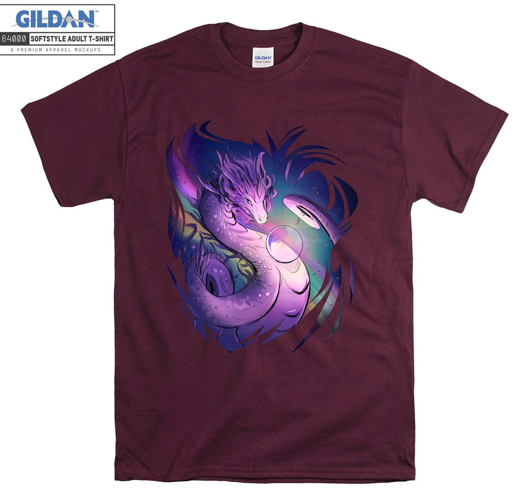 Purple Dragon In Space T-shirt