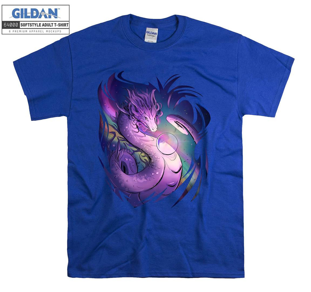 Purple Dragon In Space T-shirt