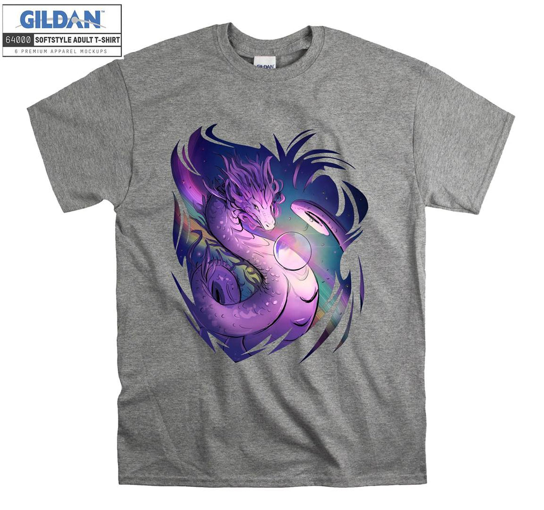 Purple Dragon In Space T-shirt