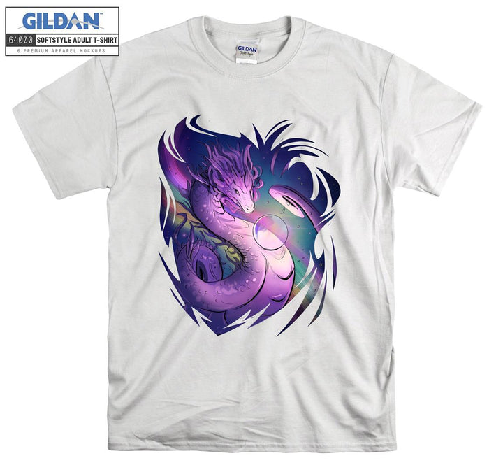 Purple Dragon In Space T-shirt