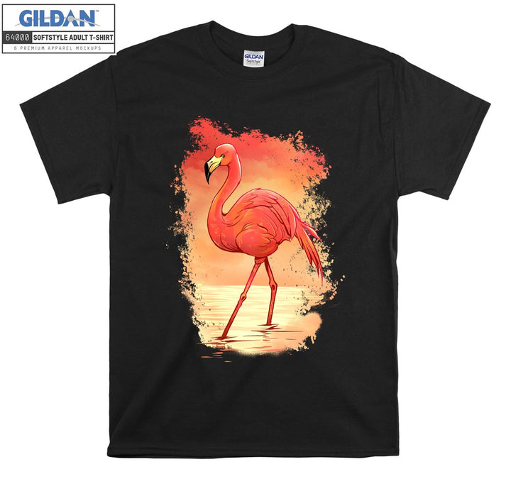 Pink Flamingo in Water T-shirt