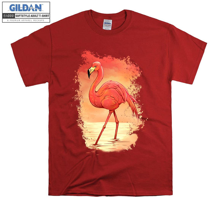 Pink Flamingo in Water T-shirt