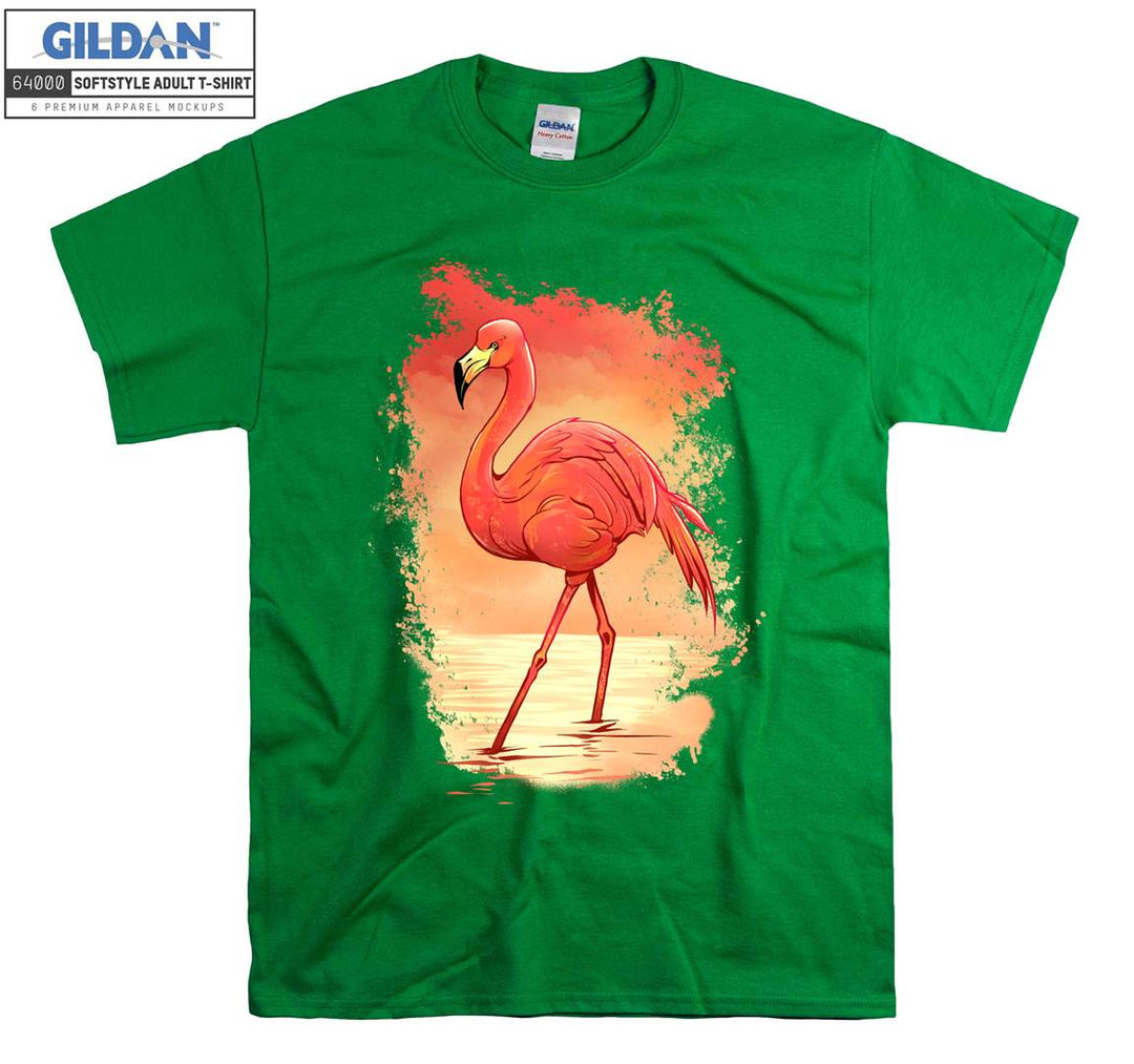 Pink Flamingo in Water T-shirt