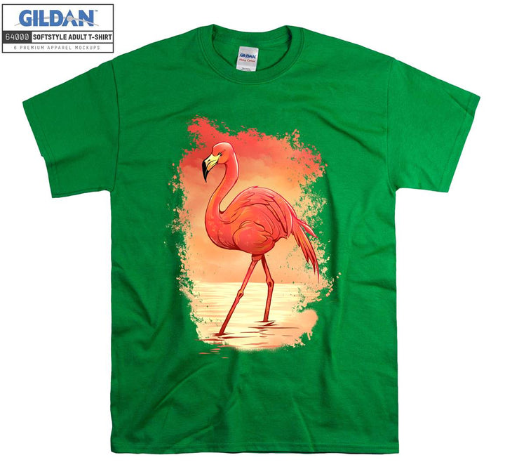 Pink Flamingo in Water T-shirt