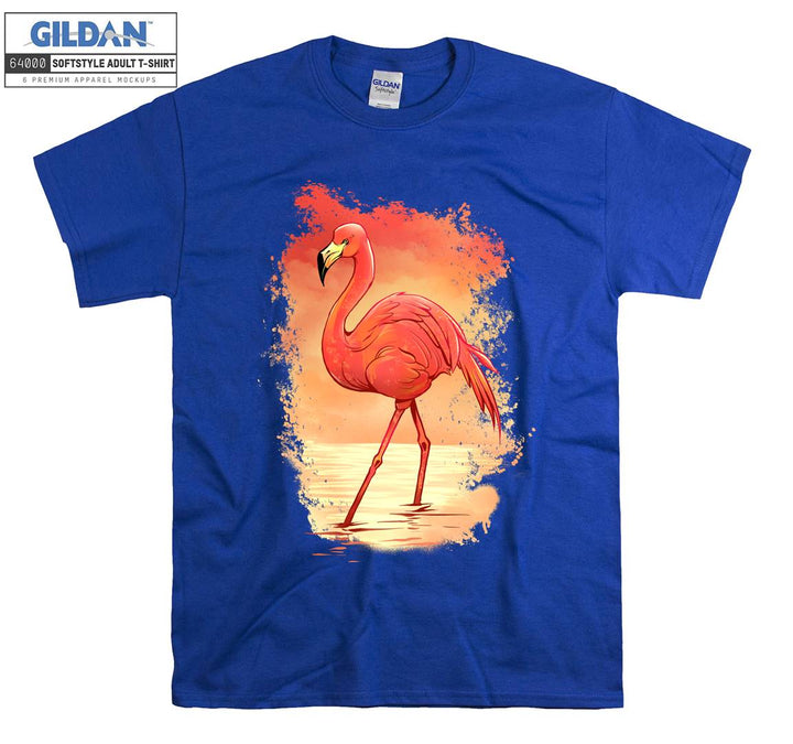 Pink Flamingo in Water T-shirt