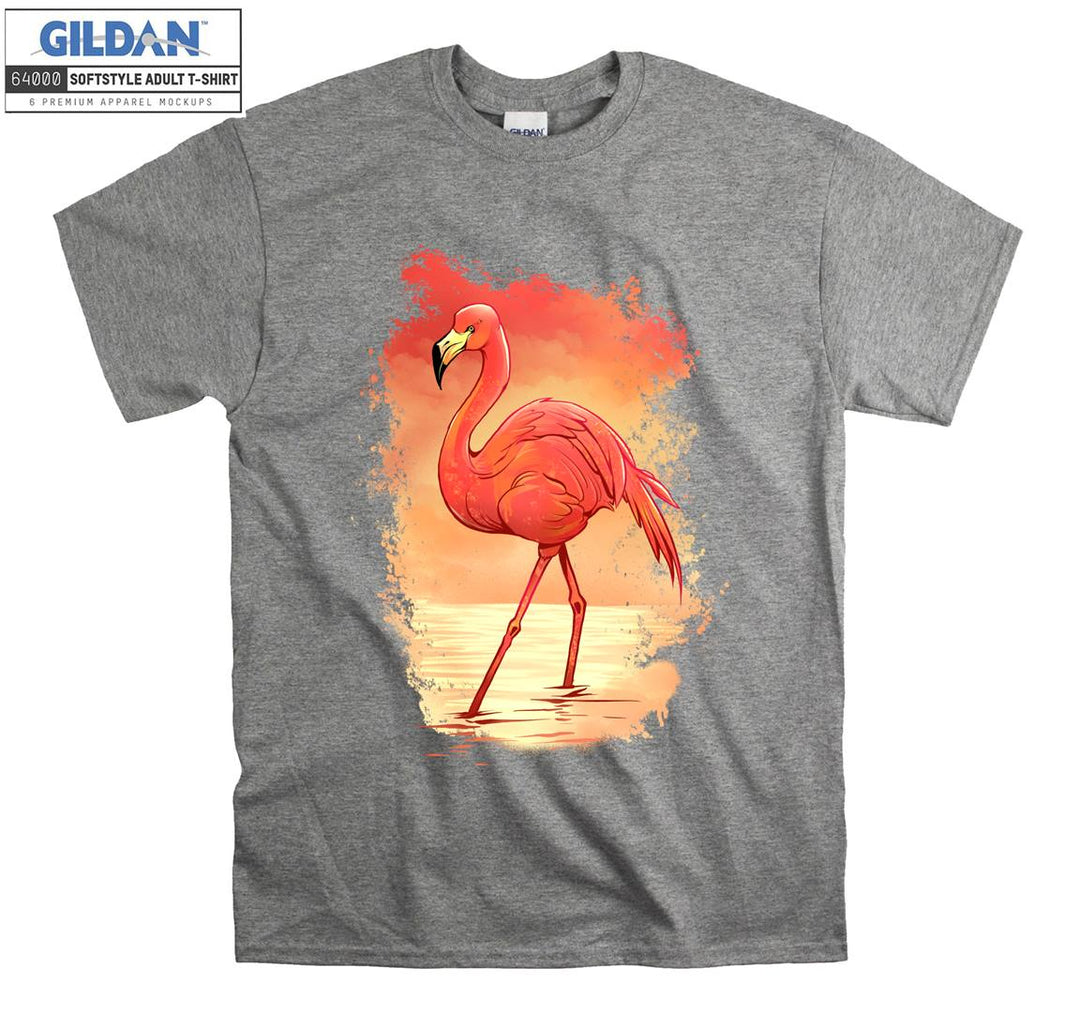 Pink Flamingo in Water T-shirt