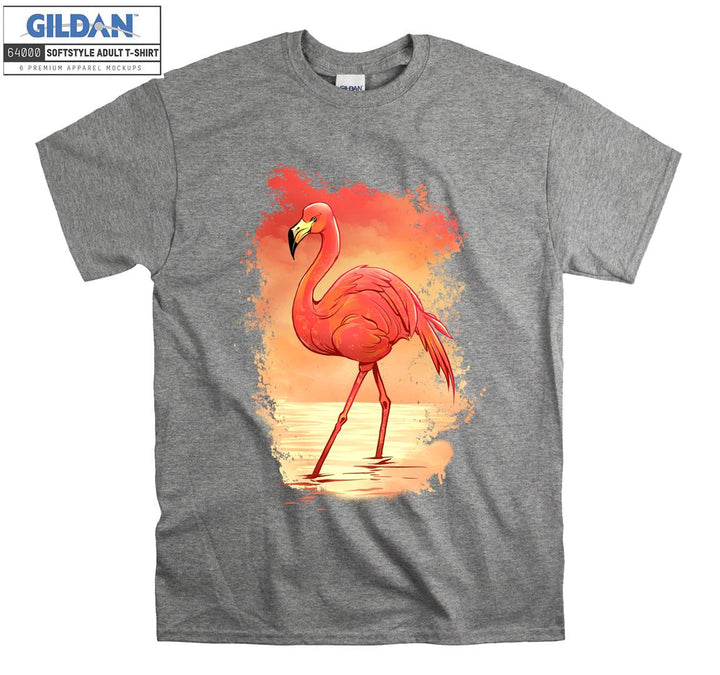 Pink Flamingo in Water T-shirt