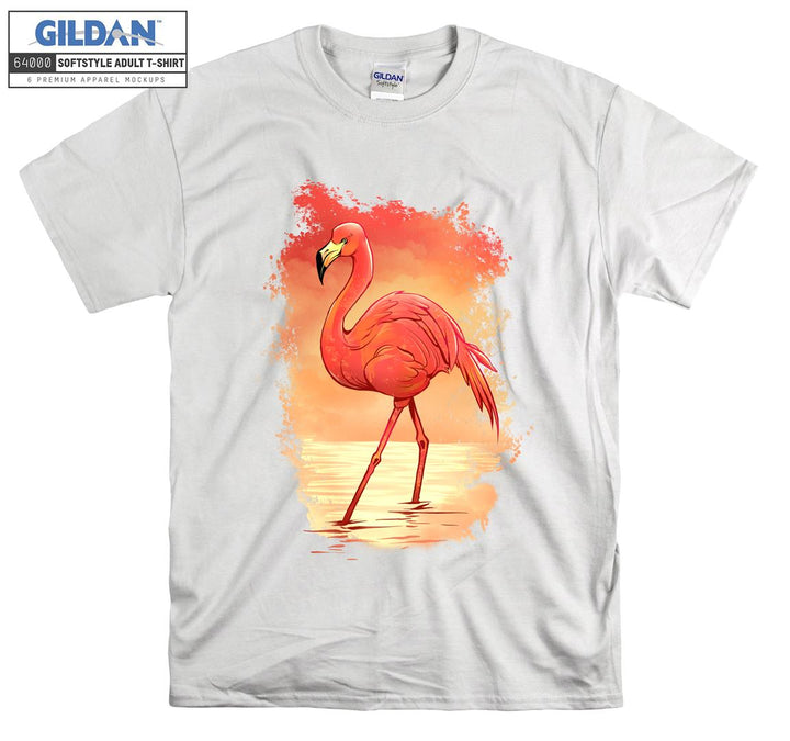 Pink Flamingo in Water T-shirt