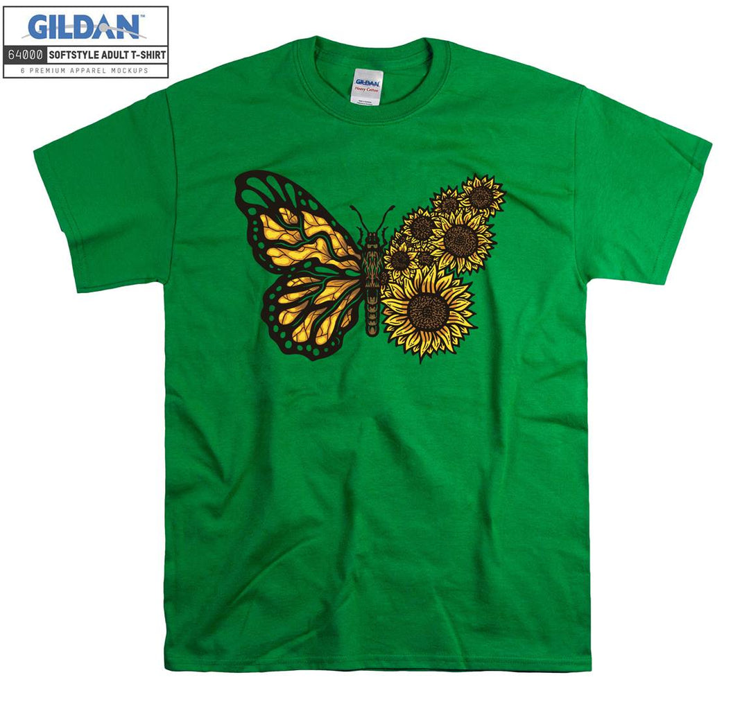 Half Butterfly Half Flower T-shirt