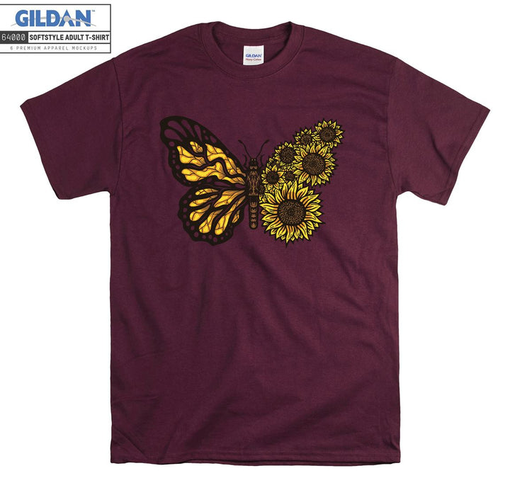 Half Butterfly Half Flower T-shirt