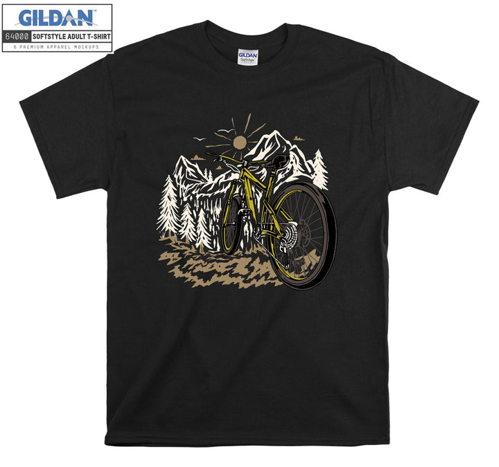 Ride a bicycle figure T-shirt