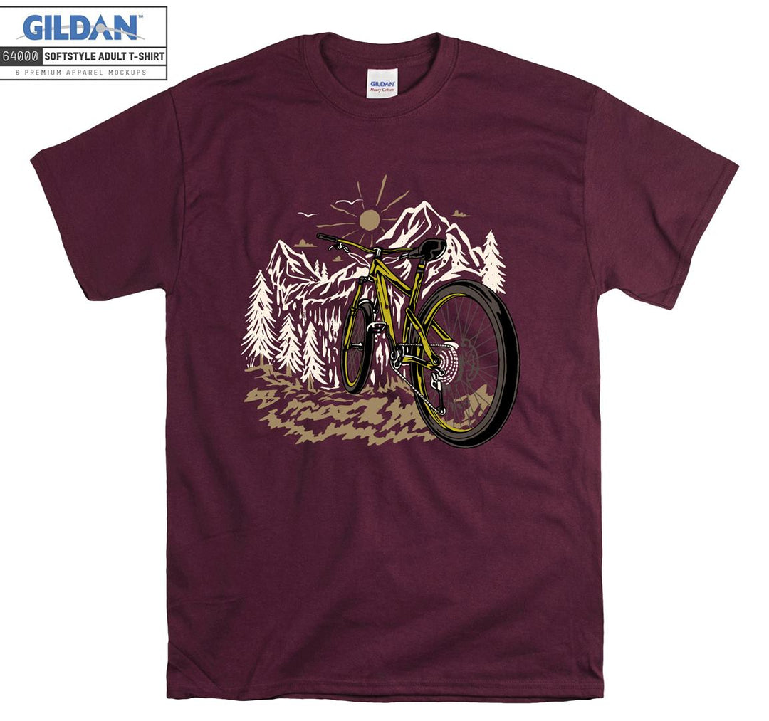 Ride a bicycle figure T-shirt