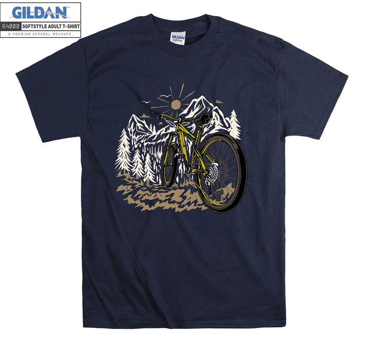 Ride a bicycle figure T-shirt