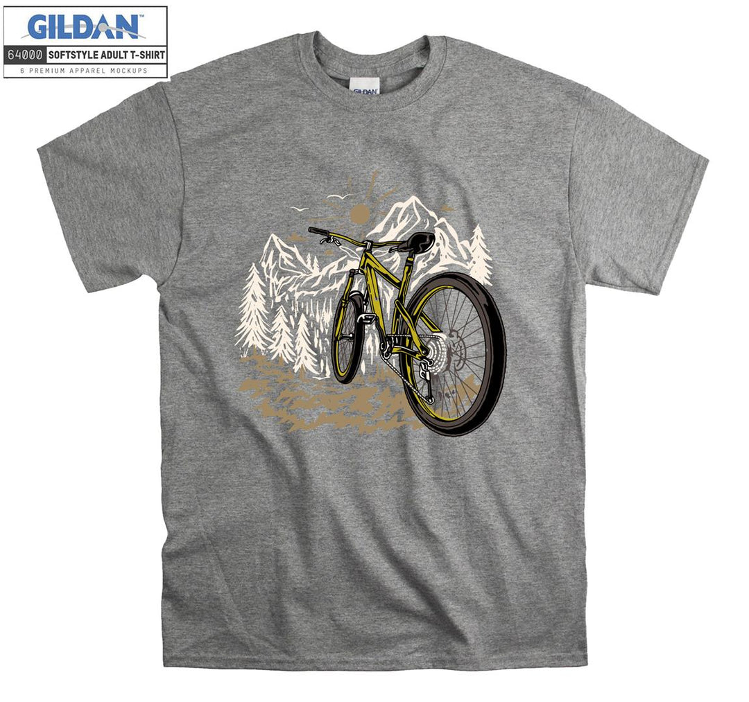 Ride a bicycle figure T-shirt