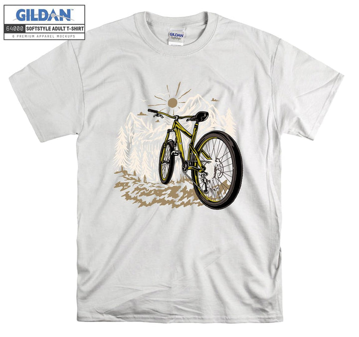 Ride a bicycle figure T-shirt