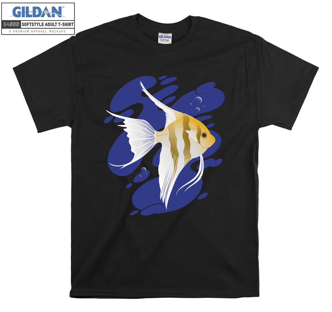 Yellow Goldfish And Blue Background T-shirt