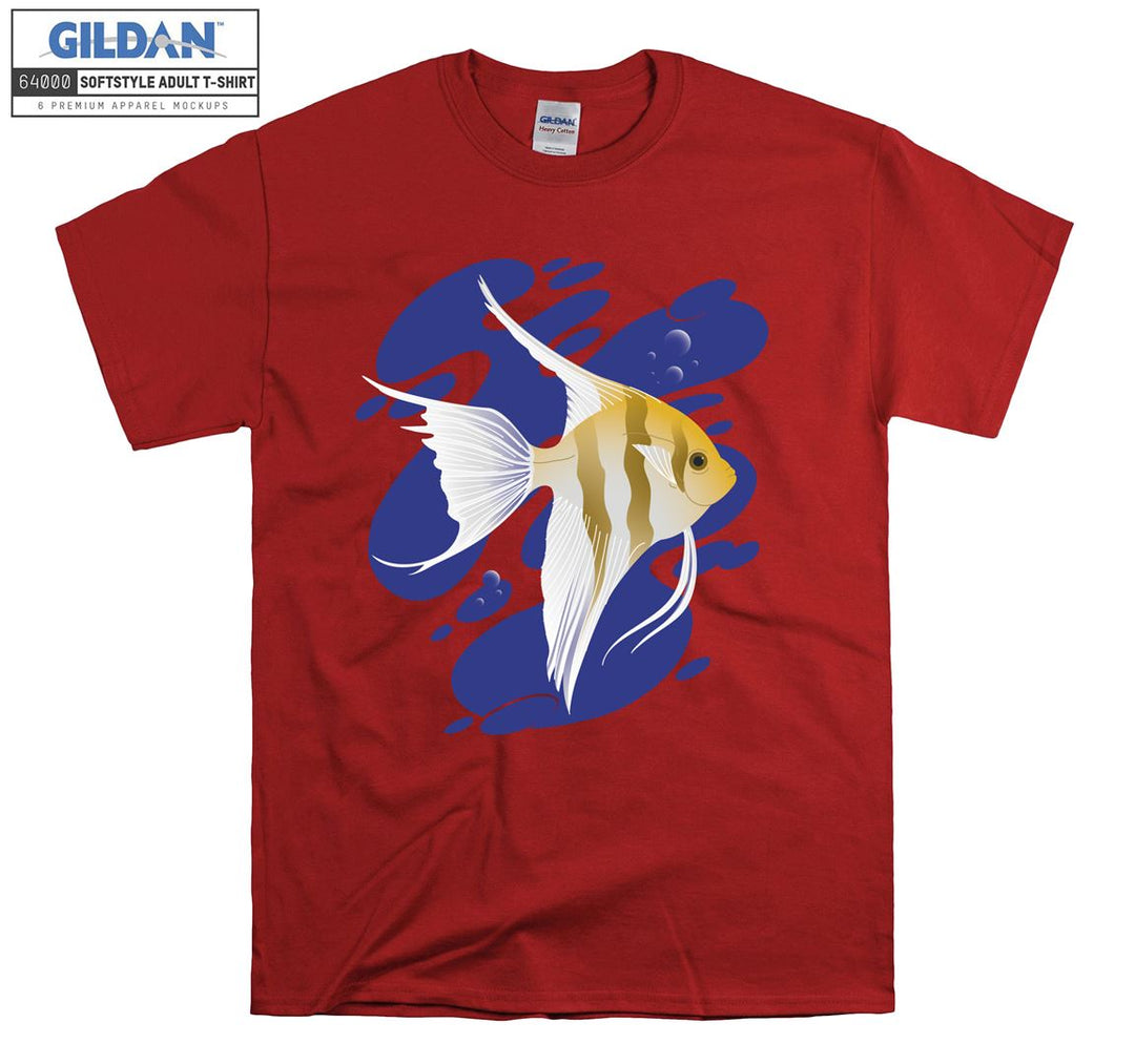 Yellow Goldfish And Blue Background T-shirt