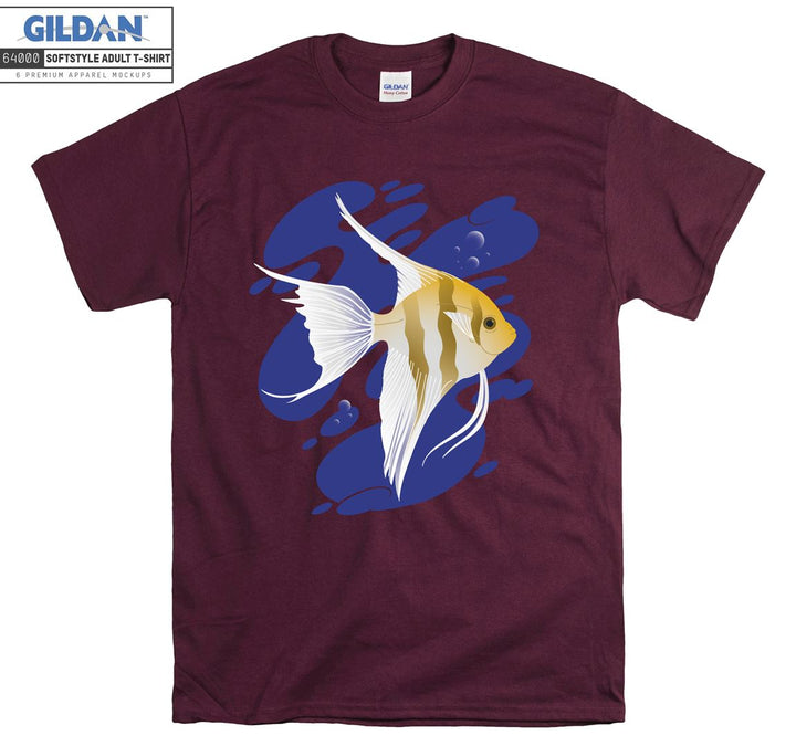 Yellow Goldfish And Blue Background T-shirt