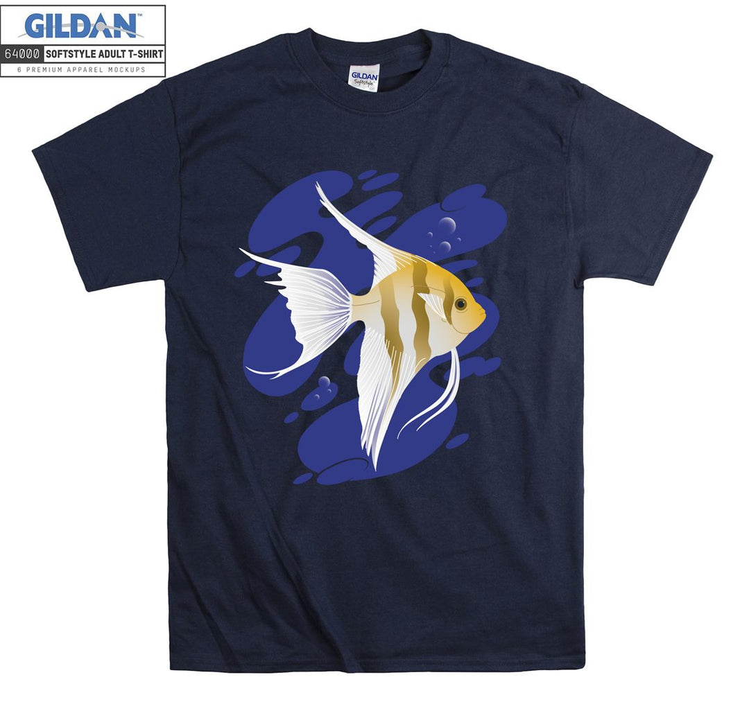 Yellow Goldfish And Blue Background T-shirt