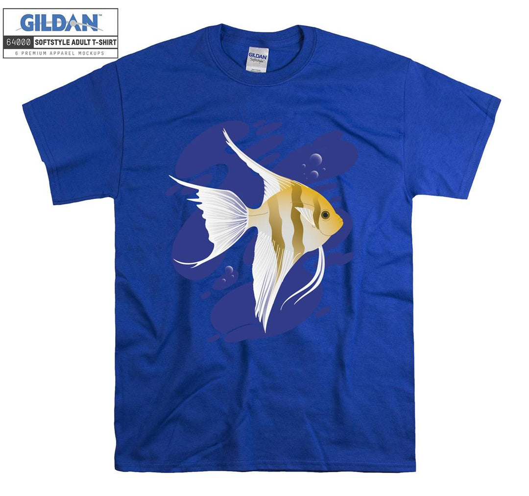 Yellow Goldfish And Blue Background T-shirt