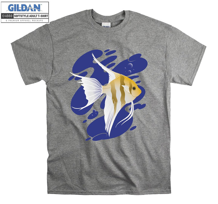 Yellow Goldfish And Blue Background T-shirt