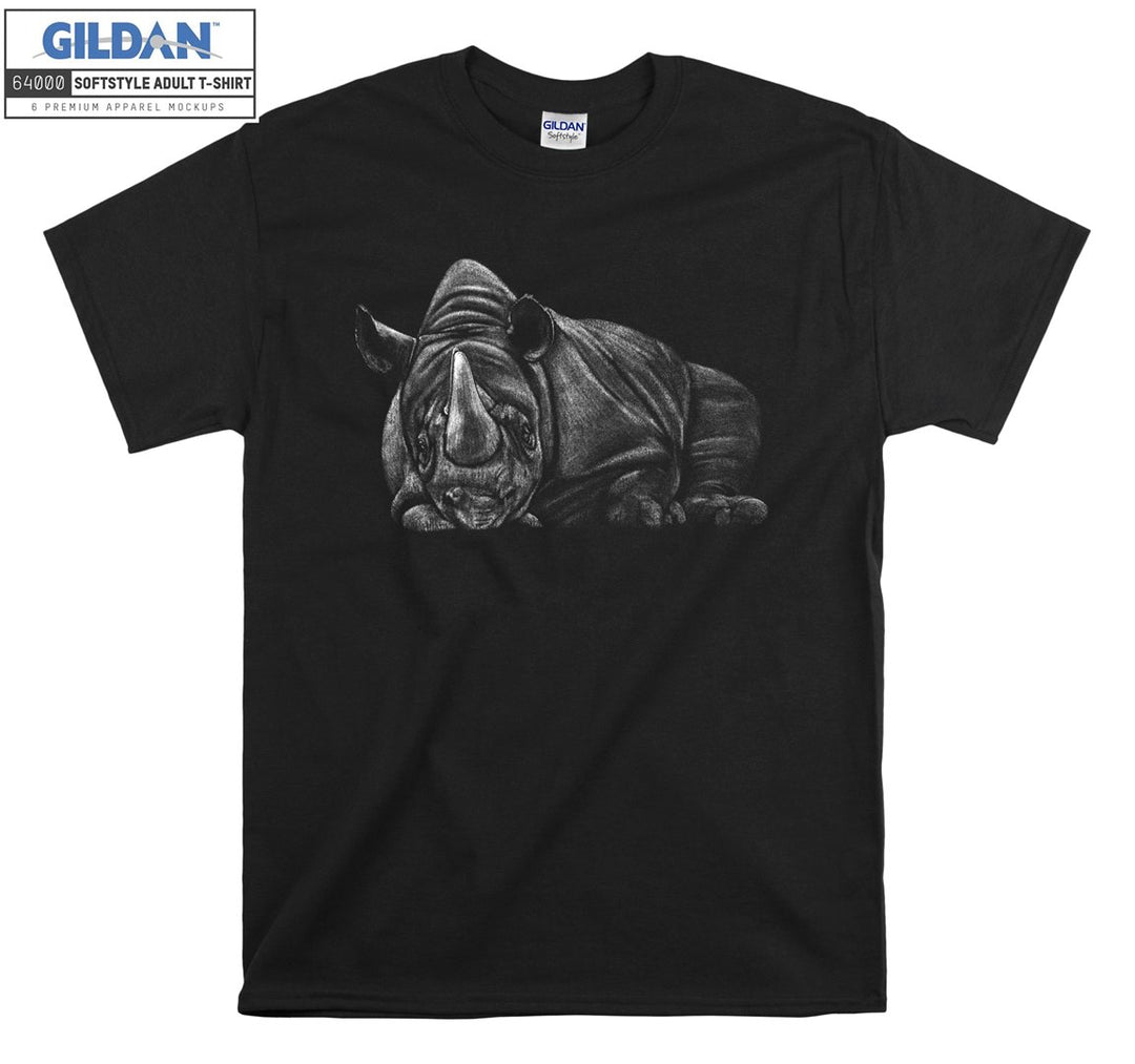 Reclining Gray Rhino T-shirt