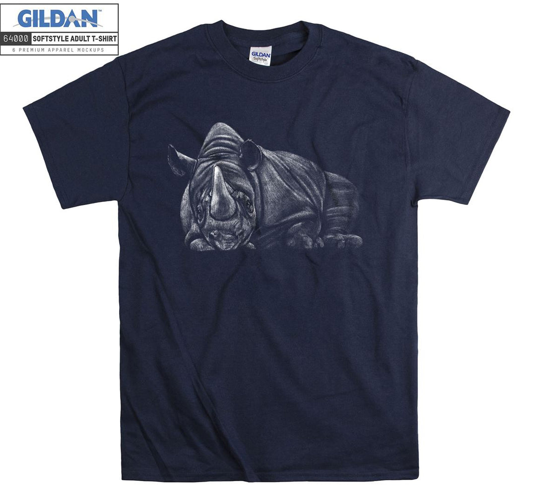 Reclining Gray Rhino T-shirt