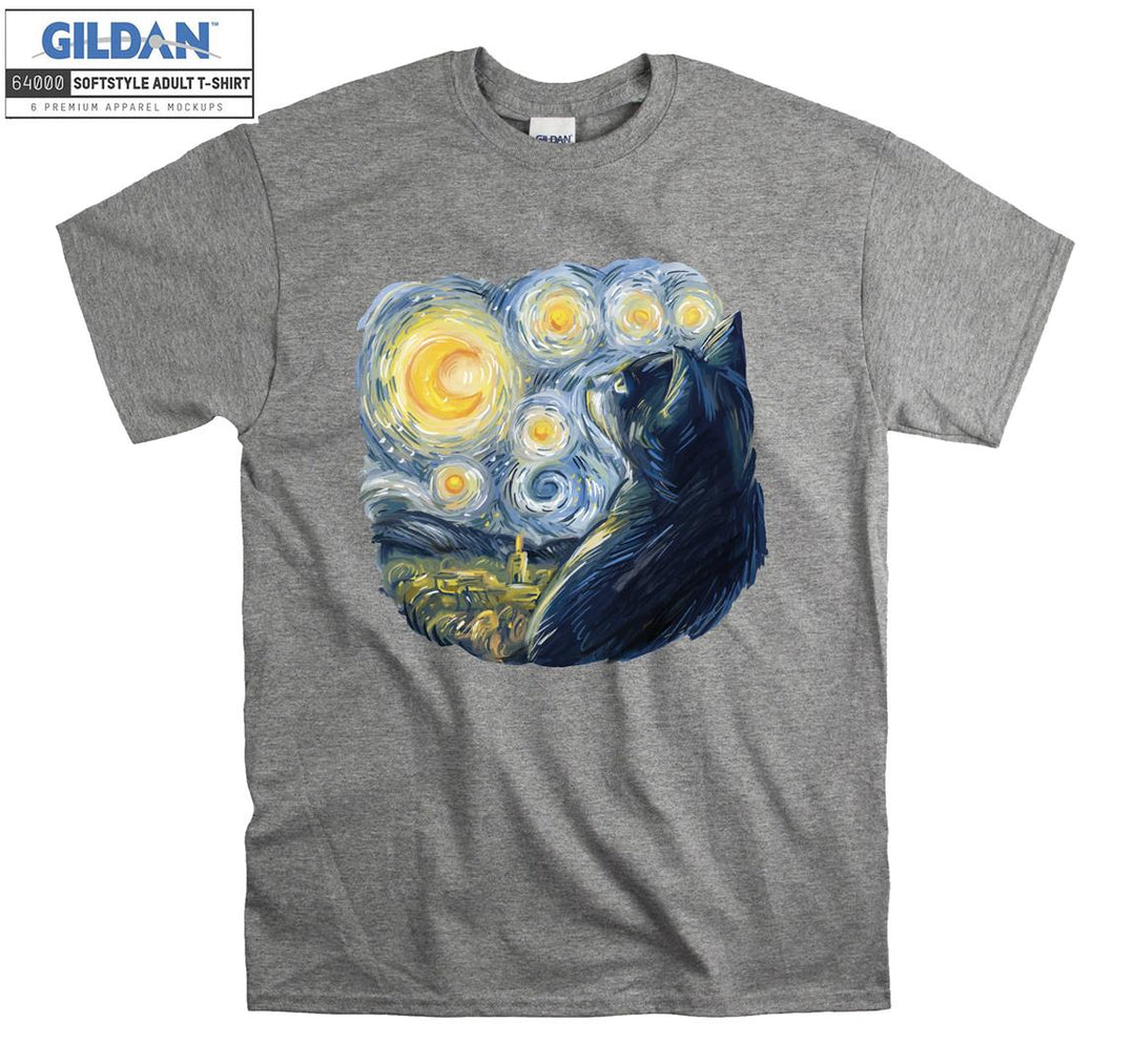 Van Gogh Cat T-shirt