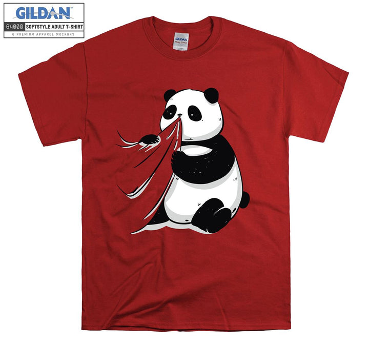 Cute Panda Holding Blanket T-shirt