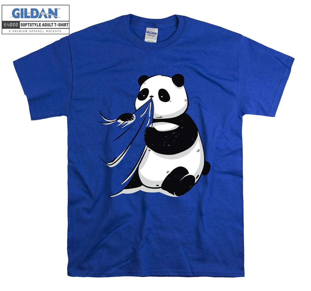 Cute Panda Holding Blanket T-shirt