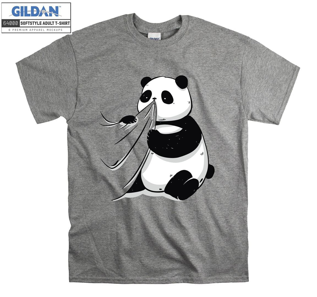 Cute Panda Holding Blanket T-shirt