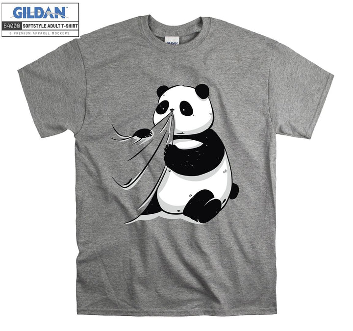 Cute Panda Holding Blanket T-shirt