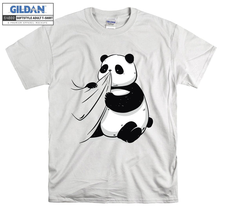 Cute Panda Holding Blanket T-shirt