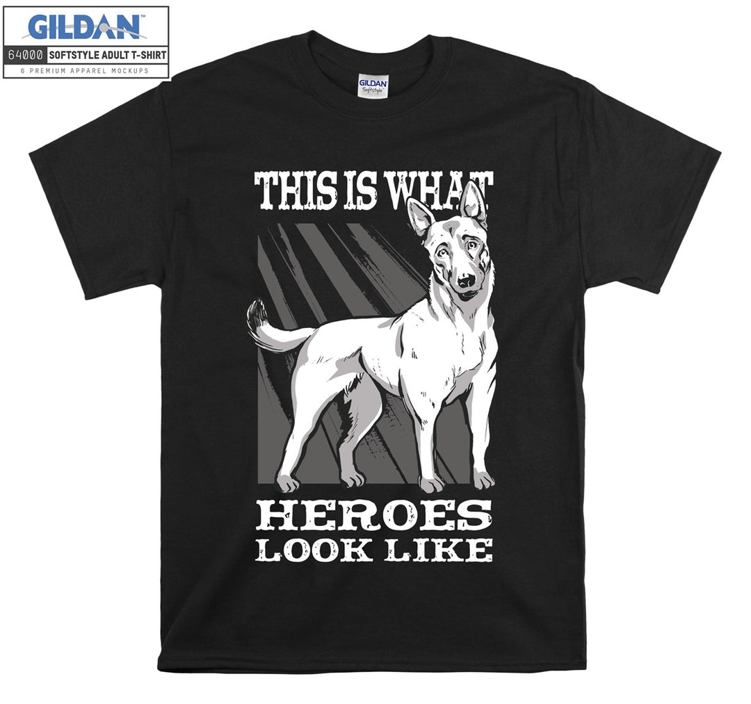 This is What Heroes Look Like Dog Figure T-shirt