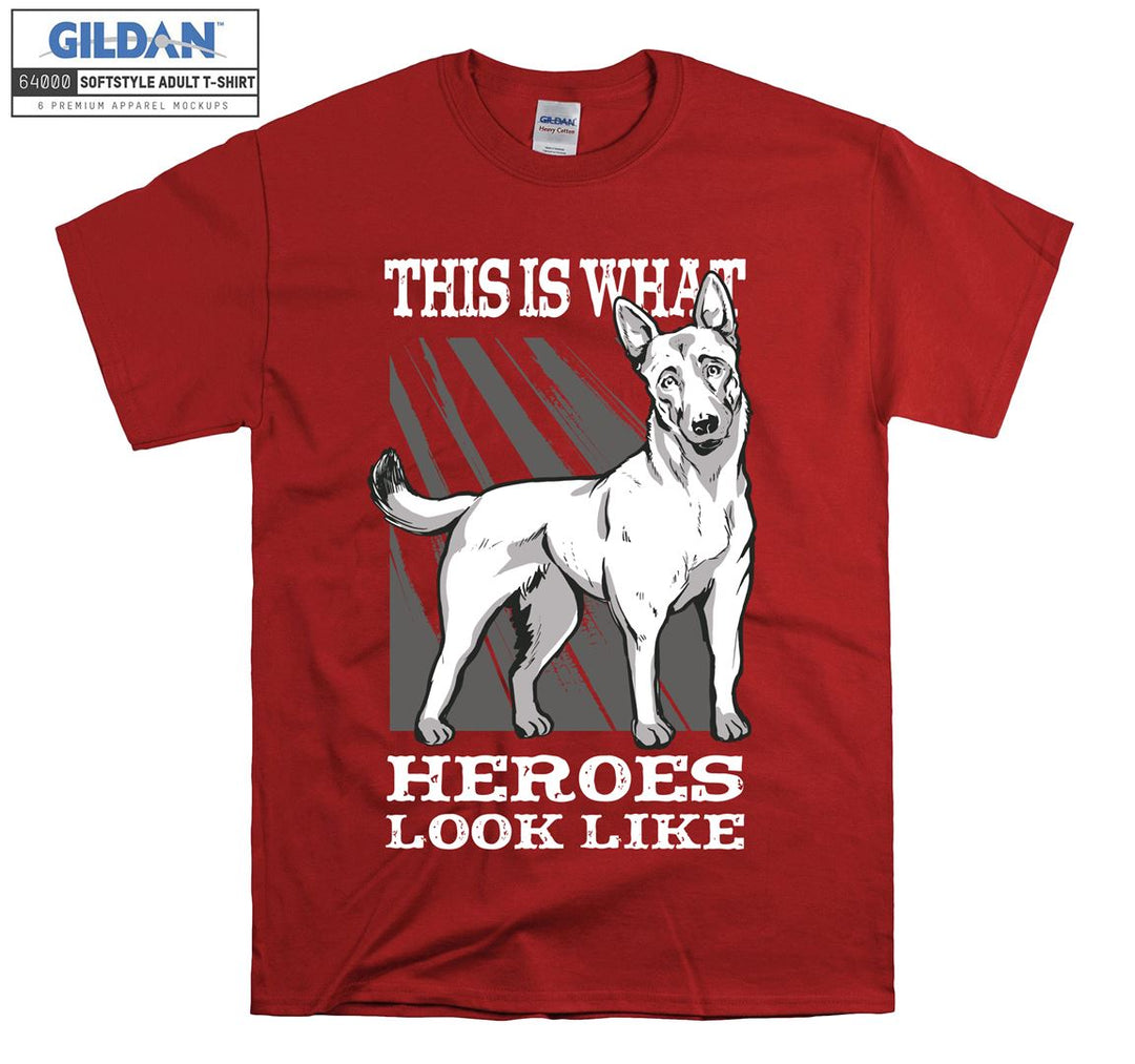 This is What Heroes Look Like Dog Figure T-shirt