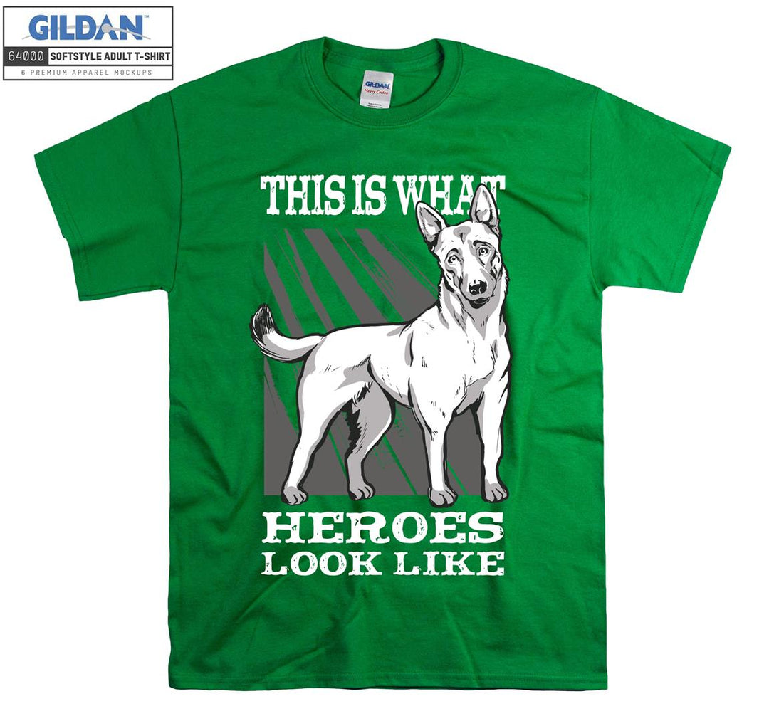 This is What Heroes Look Like Dog Figure T-shirt