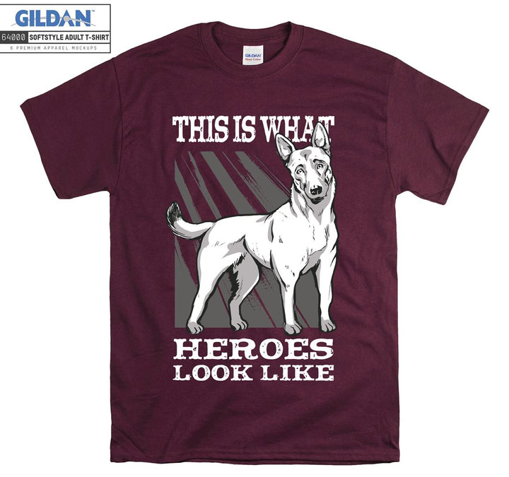 This is What Heroes Look Like Dog Figure T-shirt