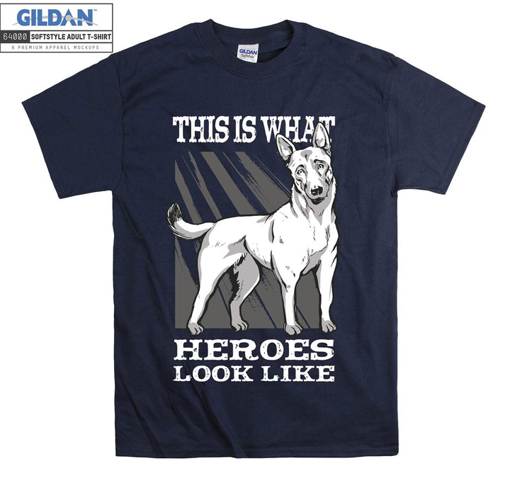 This is What Heroes Look Like Dog Figure T-shirt