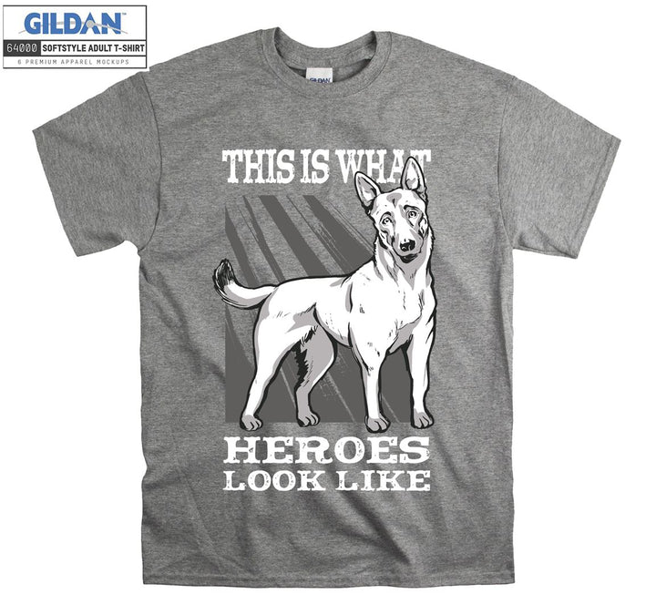 This is What Heroes Look Like Dog Figure T-shirt