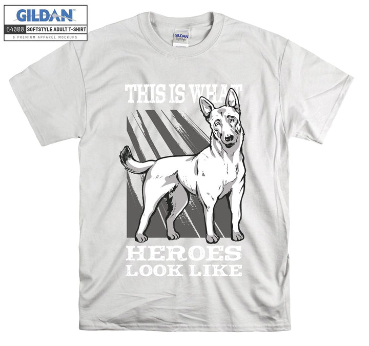 This is What Heroes Look Like Dog Figure T-shirt