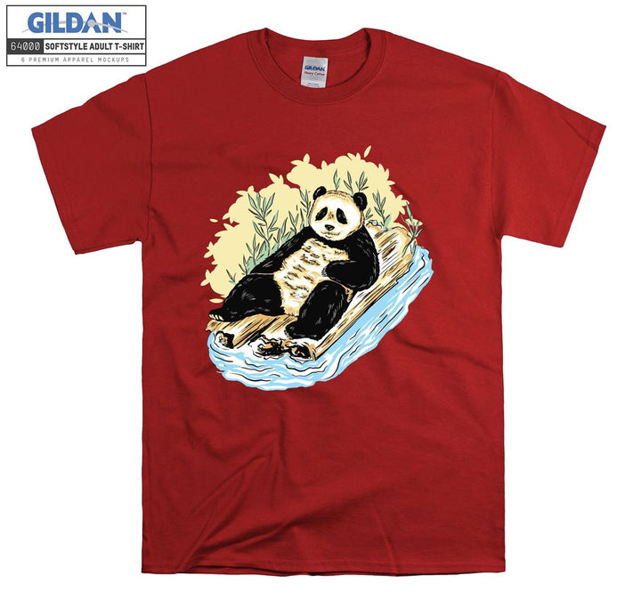 Panda Lying On A Boat T-shirt