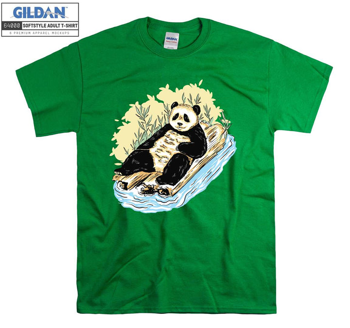 Panda Lying On A Boat T-shirt