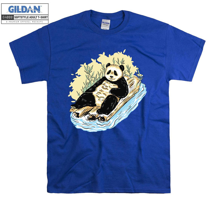 Panda Lying On A Boat T-shirt