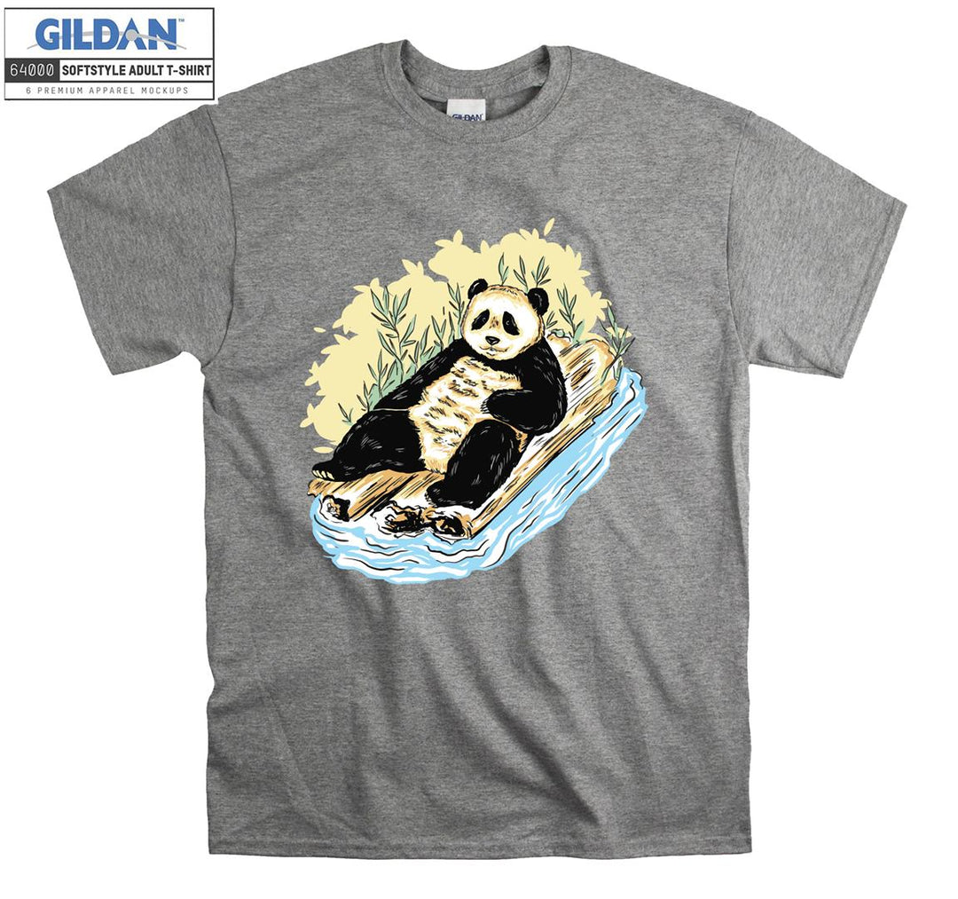 Panda Lying On A Boat T-shirt